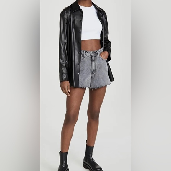 WeWoreWhat NWT Revolve Boyfriend Shorts Washed Grey - Picture 2 of 6